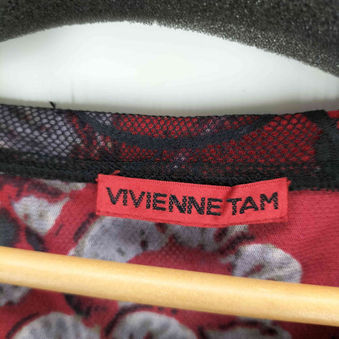 ヴィヴィアンタム VIVIENNE TAM 総柄シアーS/S Tシャツ レディース JPN:1