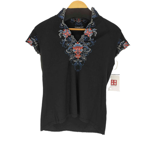 ヴィヴィアンタム VIVIENNE TAM 刺繍デザイン S/S スキッパーシャツ レディース JPN:1