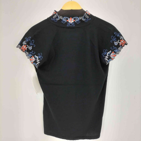 ヴィヴィアンタム VIVIENNE TAM 刺繍デザイン S/S スキッパーシャツ レディース JPN:1