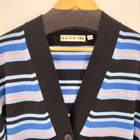 ユニクロ UNIQLO 22AW メリノブレンドボーダーオーバーサイズカーディガン レディース JPN:L