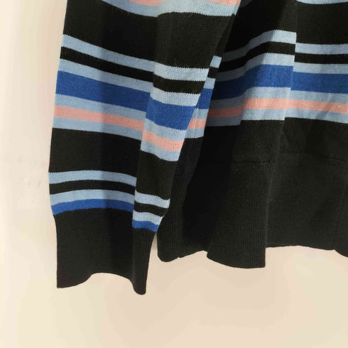 ユニクロ UNIQLO 22AW メリノブレンドボーダーオーバーサイズカーディガン レディース JPN:L