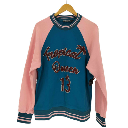 ドルチェアンドガッバーナ DOLCE&GABBANA ビーズ装飾 クルーネックスウェット レディース 40