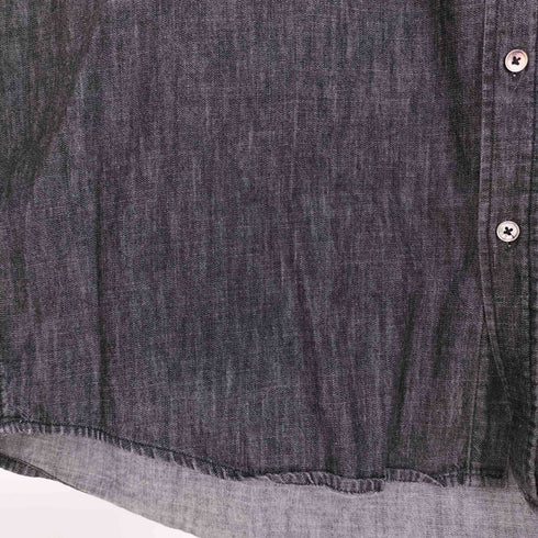 タイムイズオン Time is on バンドカラー シャンブレーシャツ ブラック メンズ FREE