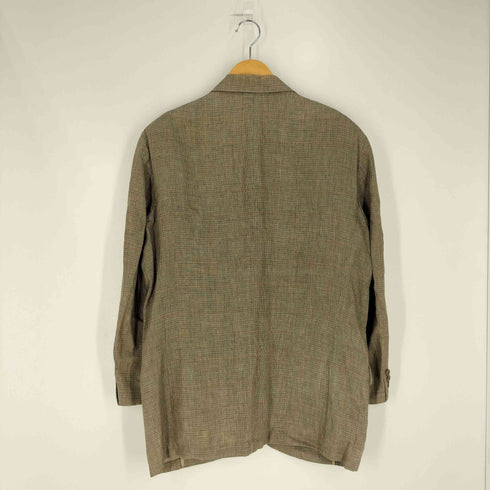 バナナリパブリック BANANA REPUBLIC 90S USA製 IMPORT FABRIC グレンチェック リネンテーラードジャケット メンズ 40R