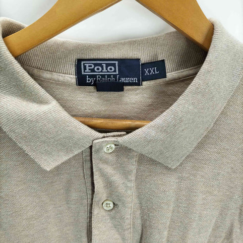 ポロバイラルフローレン Polo by RALPH LAUREN 90S ポニー刺繍 コットン 長袖 ポロシャツ カットソー ビックサイズ メンズ XXL