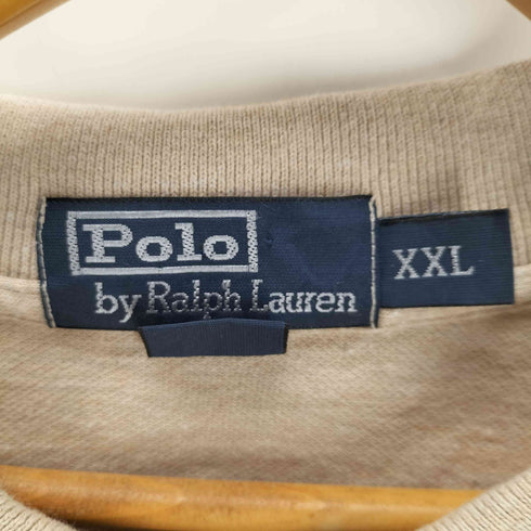 ポロバイラルフローレン Polo by RALPH LAUREN 90S ポニー刺繍 コットン 長袖 ポロシャツ カットソー ビックサイズ メンズ XXL