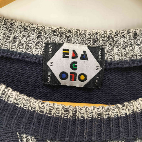 ESA GNO 英国製 マルチカラー プルオーバー コットン ニット メンズ EUR:50