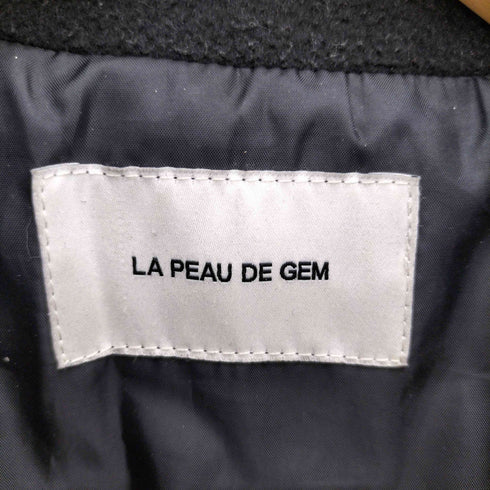 ラポドゥジェム la peau de gem ウールミックス ジップアップジャケット レディース F