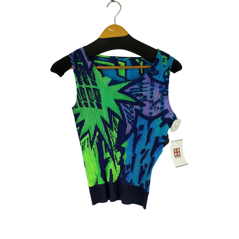 プリーツプリーズイッセイミヤケ PLEATS PLEASE ISSEY MIYAKE 07SS 漫画柄ノースリーブカットソー レディース JPN:3