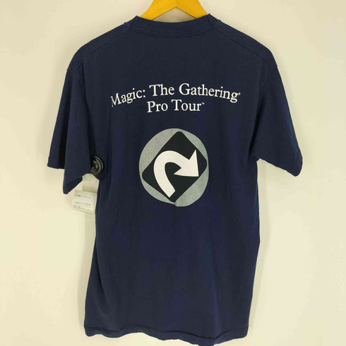 90S USA製 FRUIT OF THE LOOM ボディ シングルステッチ カードゲーム ロゴ 両面プリント S/S Tシャツ メンズ import:L