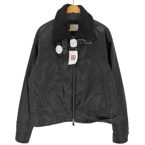 エマクローズ EMMA CLOTHES シンセティックレザー B-3 襟ボアブルゾン メンズ JPN:L
