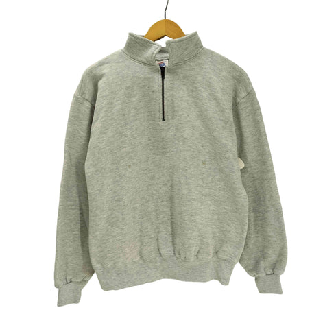 ジャージーズ JERZEES 90S USA製 バックプリント ハーフジップ ポロ スウェット メンズ import:M