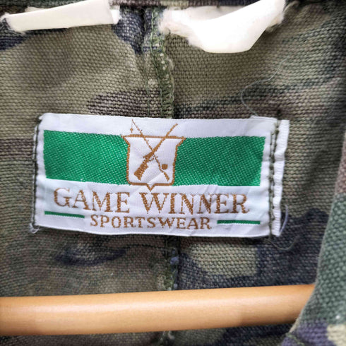 ゲームウィナー GAME WINNER 70-80s ウッドランドカモ 迷彩 ハンティング シャツ メンズ import:M