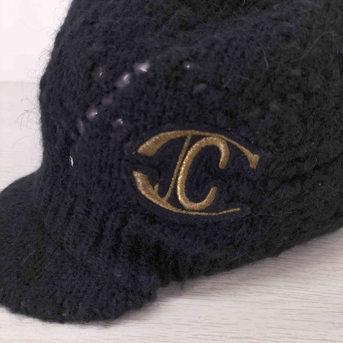 ジャストカヴァリ Just Cavalli Y2K 刺繍ロゴ ニットキャップ レディース S