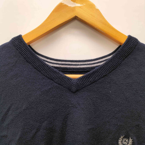 チャップス CHAPS ロゴ刺繍 Vネック コットン ニット ベスト メンズ import:L
