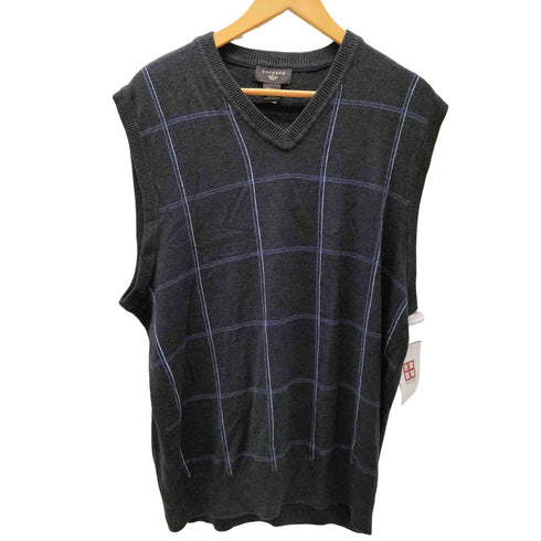 ドッカーズ DOCKERS 90-00S シンプルチェック Vネック プルオーバー ニットベスト メンズ import:XL
