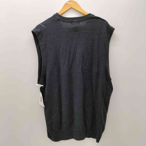 ドッカーズ DOCKERS 90-00S シンプルチェック Vネック プルオーバー ニットベスト メンズ import:XL