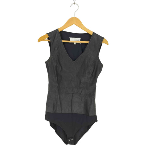 メゾンマルタンマルジェラ Maison Martin Margiela 15SS Black Leather Body Suit レディース 40