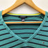 トミーヒルフィガー TOMMY HILFIGER ロゴ刺繍 ピマコットン ボーダー Vネック ニット セーター メンズ import:XL