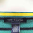 トミーヒルフィガー TOMMY HILFIGER ロゴ刺繍 ピマコットン ボーダー Vネック ニット セーター メンズ import:XL