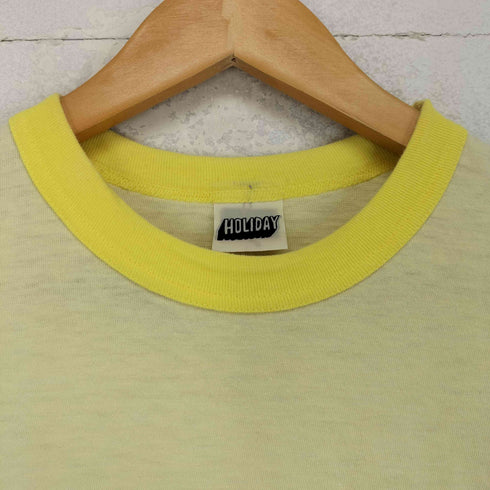 ホリデイ holiday フロントプリントリンガーTシャツ レディース  S