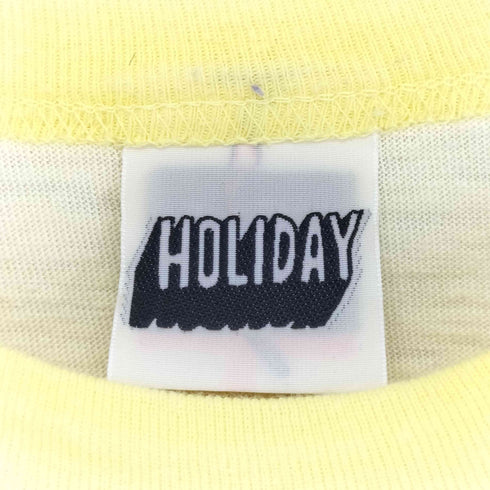 ホリデイ holiday フロントプリントリンガーTシャツ レディース  S