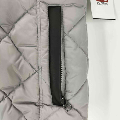 ANDREW MARC レザーショルダー キルティングベスト レディース import:M