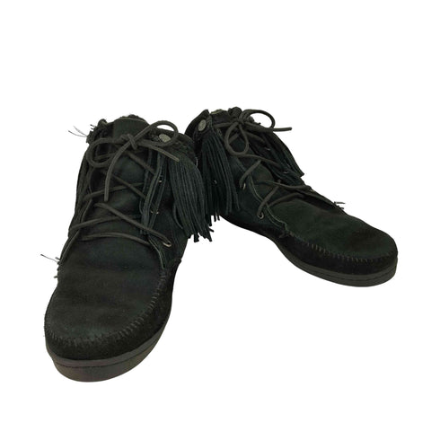 ミネトンカ Minnetonka フリンジ ウエスタン ショートブーツ レディース 6