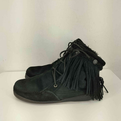 ミネトンカ Minnetonka フリンジ ウエスタン ショートブーツ レディース 6