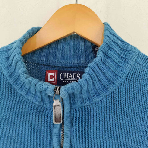 チャップス CHAPS ロゴ刺繍 ハーフジップ コットン ニット メンズ import:M