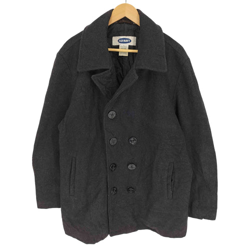 オールドネイビー OLD NAVY 90S 碇 刻印ボタン 裏地 キルティング ウール Pコート メンズ import:M