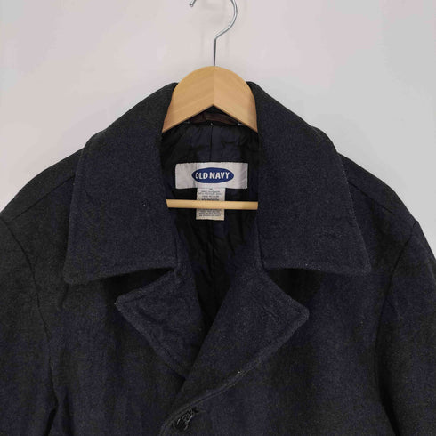 オールドネイビー OLD NAVY 90S 碇 刻印ボタン 裏地 キルティング ウール Pコート メンズ import:M