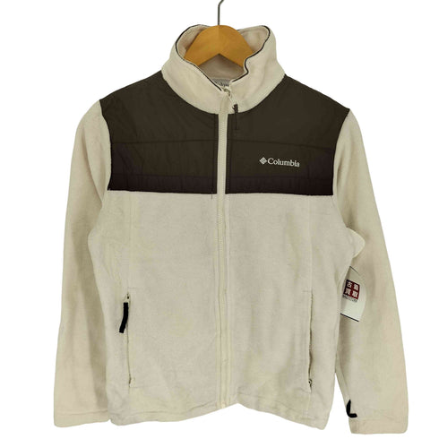 コロンビアスポーツウェア Columbia Sportswear ロゴ 刺繍 異素材 切替 スタンドネック バイカラー フリース ジャケット レディース import:S