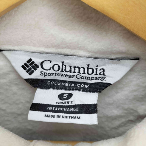 コロンビアスポーツウェア Columbia Sportswear ロゴ 刺繍 異素材 切替 スタンドネック バイカラー フリース ジャケット レディース import:S