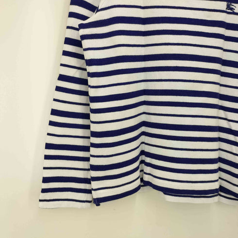 バーバリーブルーレーベル BURBERRY BLUE LABEL 襟ジップ ホース刺しゅう バスクシャツ レディース 38