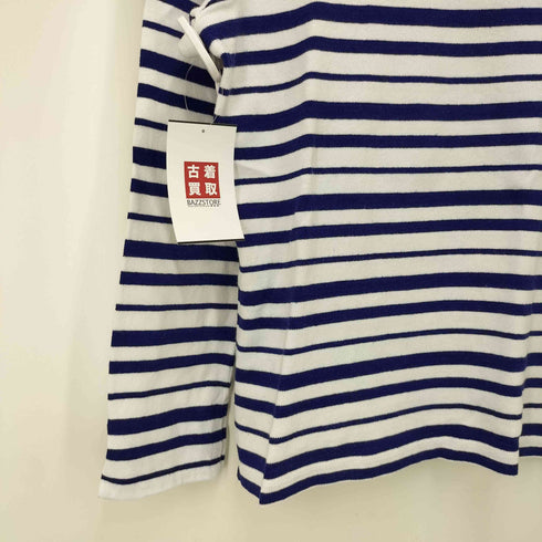 バーバリーブルーレーベル BURBERRY BLUE LABEL 襟ジップ ホース刺しゅう バスクシャツ レディース 38