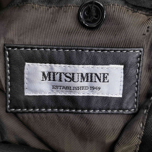 ミツミネ MITSUMINE ゴートレザー 2B テーラードジャケット メンズ AB5