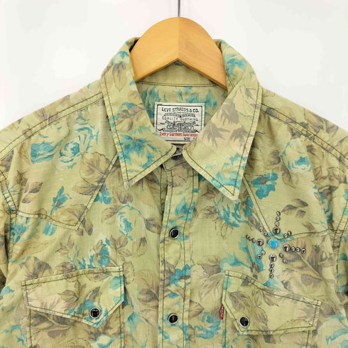 リーバイス Levis 総柄 スタッズ ウエスタンシャツ メンズ L