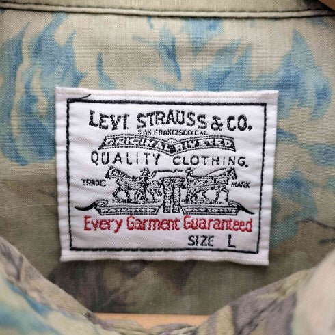 リーバイス Levis 総柄 スタッズ ウエスタンシャツ メンズ L