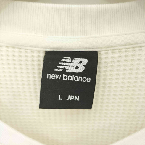ニューバランス NEW BALANCE ロゴ刺繍 サーマル ハーフボタン ロングスリーブTシャツ メンズ L