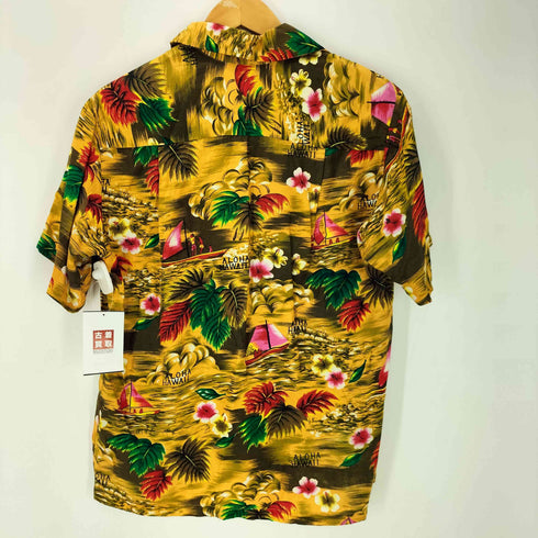 ISLAND FASHIONS 70s レーヨン 総柄 開襟 アロハシャツ メンズ JPN:S