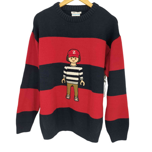 ザラ ZARA トイコラボボーダーニット メンズ import:L
