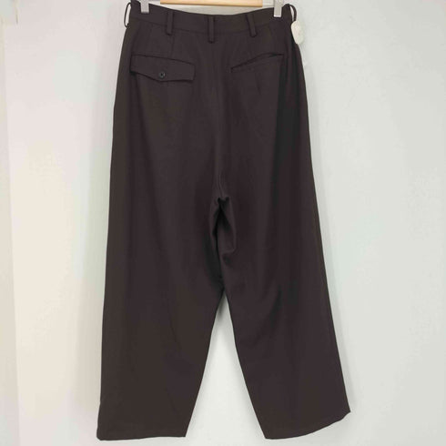ワイズ Ys ウールギャバ 2タック ワイドパンツ レディース