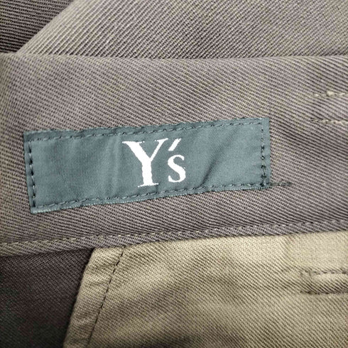 ワイズ Ys ウールギャバ 2タック ワイドパンツ レディース