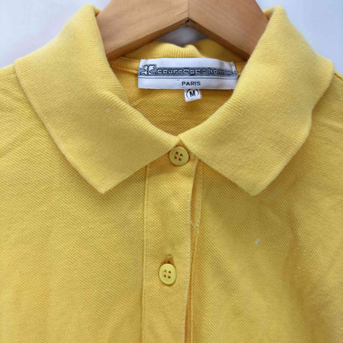 クレージュ courreges homme イタリア製 ロゴ 刺繍 鹿の子 ポロ シャツ メンズ import:M