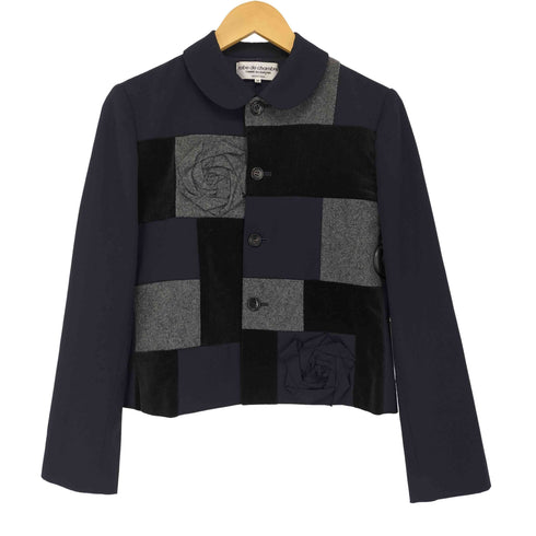 ローブドシャンブルコムデギャルソン robe de chambre COMME des GARCONS ローズ パッチワークジャケット レディース JPN:M