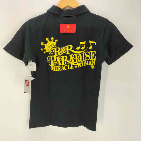 クリームソーダ CREAM SODA MIRACLE WOMAN PINK DRAGON 13 CAT STREET R&R PARADISE 両面 プリント 鹿の子 ポロ シャツ レディース