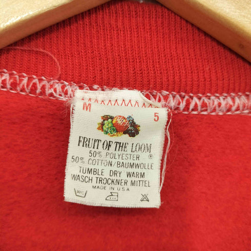70S FRUIT OF THE LOOMボディ 企業ロゴ プリント クルーネック ラグラン スウェットシャツ メンズ import:M