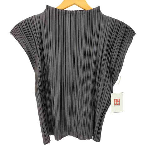 プリーツプリーズイッセイミヤケ PLEATS PLEASE ISSEY MIYAKE フレンチスリーブ ボトルネック プリーツ カットソー レディース JPN:3