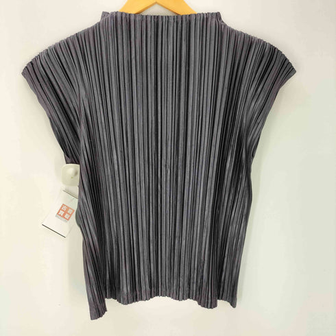 プリーツプリーズイッセイミヤケ PLEATS PLEASE ISSEY MIYAKE フレンチスリーブ ボトルネック プリーツ カットソー レディース JPN:3